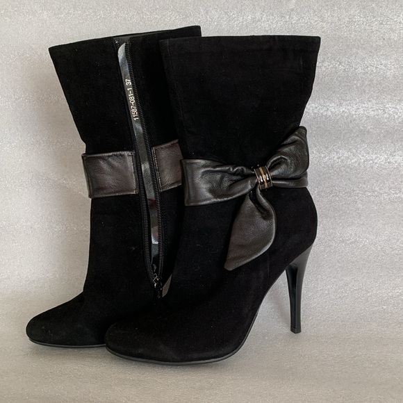 NEW Women’s Suede Boots High Heels. 37 Size (European) - 7 in US - Picture 3 of 11